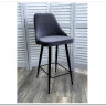 Полубарный стул NEPAL-PB СЕРЫЙ #27 велюр/ черный каркас (H=68cm) 