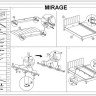 Кровать Signal MIRAGE VELVET TAP. 186 черный/золотой 160/200