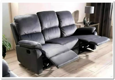 Диван-реклайнер Signal SPENCER 3 VELVET (серый)