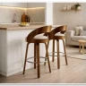 Стул барный Halmar H-110 (кремовый/ореховый)