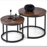 Комплект Halmar OREO 2 стола журнальных (ореховый/черный)