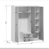 Купить Шкаф Koen SZF3D2S ясень снежный BRW с доставкой по России по цене производителя можно в магазине Другая Мебель в Астрахани