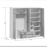 Купить Шкаф Koen SZF4D2S ясень снежный BRW с доставкой по России по цене производителя можно в магазине Другая Мебель в Астрахани