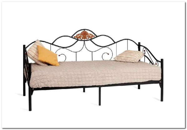 Купить Кровать Federica (mod. AT-881) 90*200 см (Day bed), красный дуб/черный с доставкой по России по цене производителя можно в магазине Другая Мебель в Астрахани