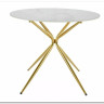 Стол обеденный Signal AZALIA Ceramic 90 (белый/золотой)