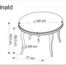 Стол обеденный Halmar REGINALD 2 120 (черный/золотой)