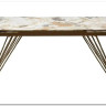 Стол ACERRA NEW 160 GLOSS GRAND JADE SOLID CERAMIC/ каркас цвета шампань, DISAUR