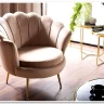 Диван SIGNAL CAMELLIA 2 Velvet Bluvel 14 (серый/золотой)