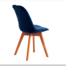 Стул TULIP SOFT (mod. 74) синий (HLR 63)/натуральный