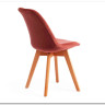 Стул TULIP SOFT (mod. 74) коралловый (HLR 44)/натуральный