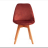 Стул TULIP SOFT (mod. 74) коралловый (HLR 44)/натуральный