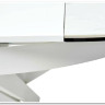 Стол TRENTO 120 HIGH GLOSS STATUARIO Белый мрамор глянцевый, керамика/ белый каркас