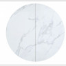 Стол TRENTO 120 HIGH GLOSS STATUARIO Белый мрамор глянцевый, керамика/ белый каркас