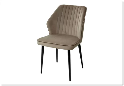 Стул SEATTLE-V ЛАТТЕ 25, велюр / черный каркас