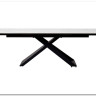 Стол LIVORNO 180 MATT WHITE MARBLE SOLID CERAMIC / BLACK