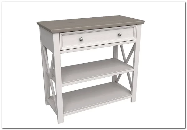 Консоль Форест белый воск/антрацит