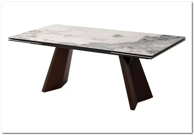 Стол BRIAN 200 MATTE PANDORA керамика на стекле/ Орех, ®DISAUR