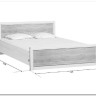 Купить Кровать Koen LOZ140x200 ясень снежный BRW с доставкой по России по цене производителя можно в магазине Другая Мебель в Астрахани