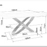 Стол обеденный Signal HERMES (эффект белого мрамора/золотой)