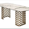 Стол CHIAVARI 220 KL-188 Контрастный мрамор матовый, итальянская керамика / Шампань, DISAUR
