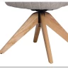 Стул кухонный Signal AZALIA D Velvet Bluvel 14 поворотный (серый/дуб)