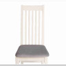Стул DOLCE мягкое сидение бук, ivory white, велюр Tenerife Ultimate grey