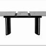Стол RASMUS 160 TL-45 Белый мрамор, испанская керамика / черный каркас, DISAUR
