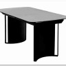 Стол RASMUS 160 TL-45 Белый мрамор, испанская керамика / черный каркас, DISAUR