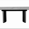 Стол RASMUS 160 TL-45 Белый мрамор, испанская керамика / черный каркас, DISAUR
