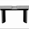 Стол RASMUS 160 TL-45 Белый мрамор, испанская керамика / черный каркас, DISAUR