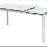 Стол CORNER 120 MATTE STATUARIO Белый мрамор матовый керамика, стекло/ белый каркас