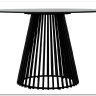 Стол TERNI 120 MATT BLACK MARBLE SOLID CERAMIC Черный мрамор матовый, керамика/Черный каркас