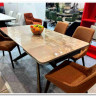 Стол EDER 160 GLOSS AMBER JADE SOLID CERAMIC / Орех, DISAUR