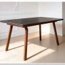 Стол обеденный Halmar LOZANO (черный мрамор/ореховый)