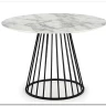 Стол обеденный Halmar BRODWAY белый мрамор/черный