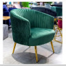 Кресло CROWN  Halmar (темно-зеленый/золотой)