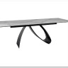 Стол обеденный Signal DIUNA Ceramic 160 раскладной (Statuario Venato белый/черный мат)