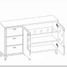 Тумба Грейс KOM2W3S BRW купить по цене 35 090 руб. в магазине Другая Мебель в Астрахани