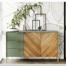 Шкаф Siena SZF3D дымчатый зеленый/дуб вотан BRW