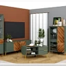 Витрина Siena REG1W1D дымчатый зеленый/дуб вотан BRW
