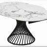 Стол BUENO 120 GLOSS GOLDEN JADE SOLID CERAMIC / BLACK, DISAUR