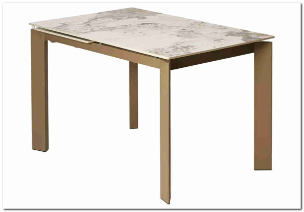 Стол CORNER 120 GLOSS LUXURY PANDORA SOLID CERAMIC / TAUPE, DISAUR