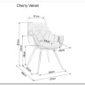 Стул кухонный Signal CHERRY MATT VELVET (бирюзовый/черный)