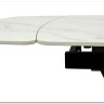 Стол ALATRI 120 MATT WHITE MARBLE SINTERED STONE / BLACK
