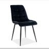 Стул кухонный Signal CHIC Velvet Bluvel 19 (черный/черный)