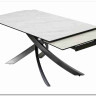 Стол ESTEBIO 160 KL-99 Белый мрамор матовый, итальянская керамика/ Серый металлик, DISAUR