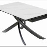 Стол ESTEBIO 160 KL-99 Белый мрамор матовый, итальянская керамика/ Серый металлик, DISAUR