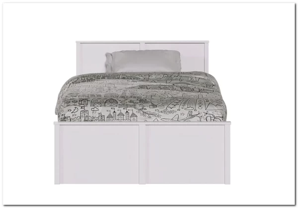 Кровать Ева LOZ120x200 белый BRW