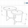 Комплект Signal DELIA II, 2 стола журнальных черный/хром