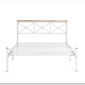 Купить Кровать Iris (mod.9311) дерево гевея/металл, 160*200 см (Queen bed), Белый (White) с доставкой по России по цене производителя можно в магазине Другая Мебель в Астрахани